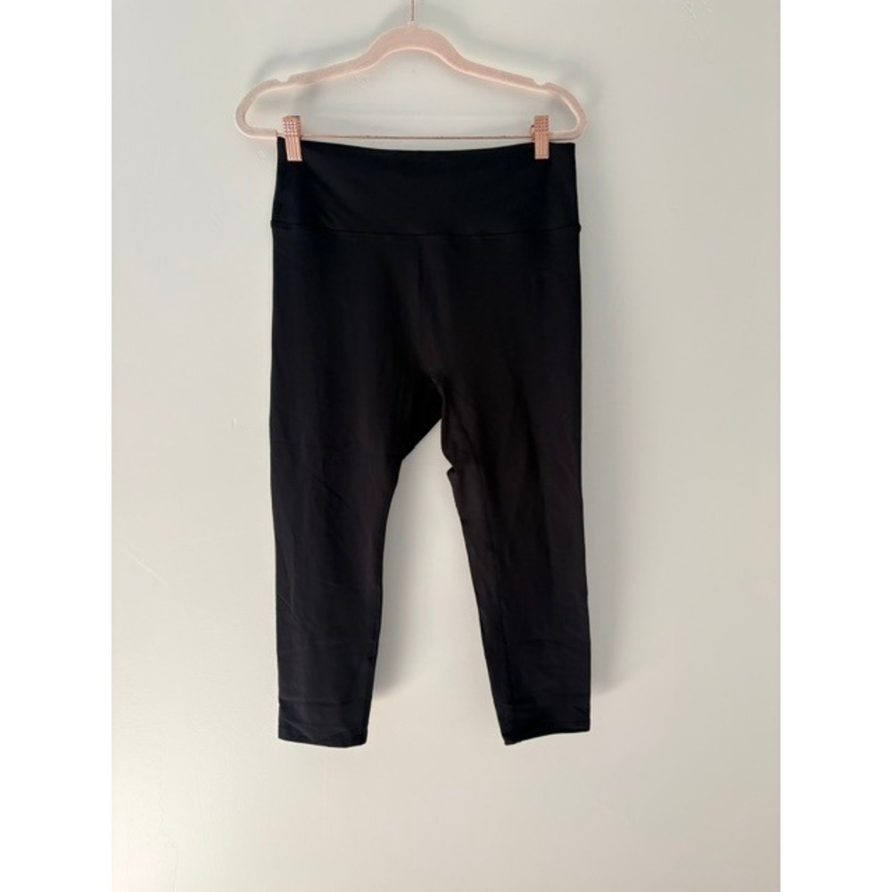TYC Womens High Waisted Cropped Leggings‎ Black XL Spandex Blend Activewear